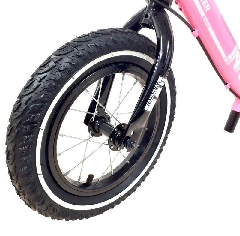 Bicicleta de equilibrio con freno rosada